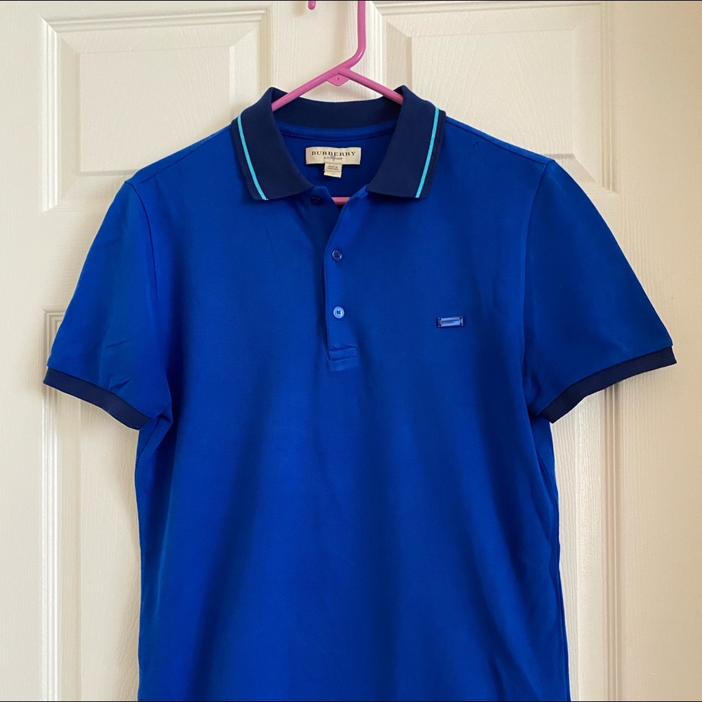 Men’s Burberry polo with metal logo